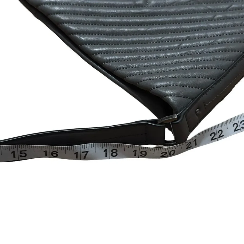 Vince Camuto Genuine Leather Grey Hobo Bag